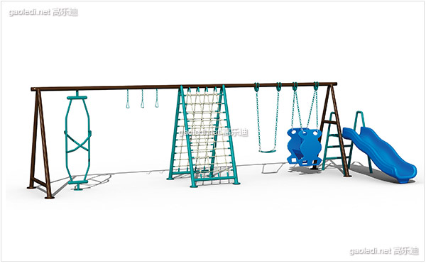 儿童秋千带攀爬滑梯C-QQ006